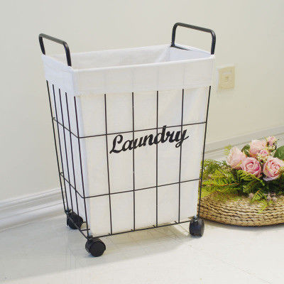 Nordic 360 Degree Rotating Rustproof Metal Wire Laundry Hamper